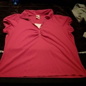 2XL Faded Glory Women's collared shirt red